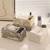 Silver Ceramic Tissue Box Fold Pattern Irregular Ice Shape Silver Rabbit Napkin Holder Paper Towel Holder Home Desktop Storage