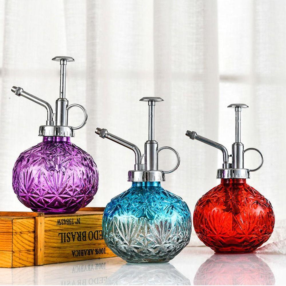 Embossed Glass Plant Sprinkler Kettle Candy Colored Watering Pot Watering Spray Bottle  Garden Tool