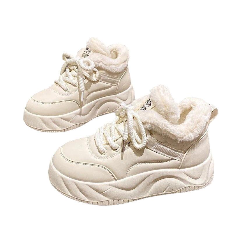 Platform Shoes Children's 2025 Winter New Thickened Snow Boots Piled Warm Cotton Shoes Women's Shoes