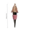 1pc Pink Rubber Rose Gold Christmas Tree, Christmas Wine Stopper, Champagne Stopper