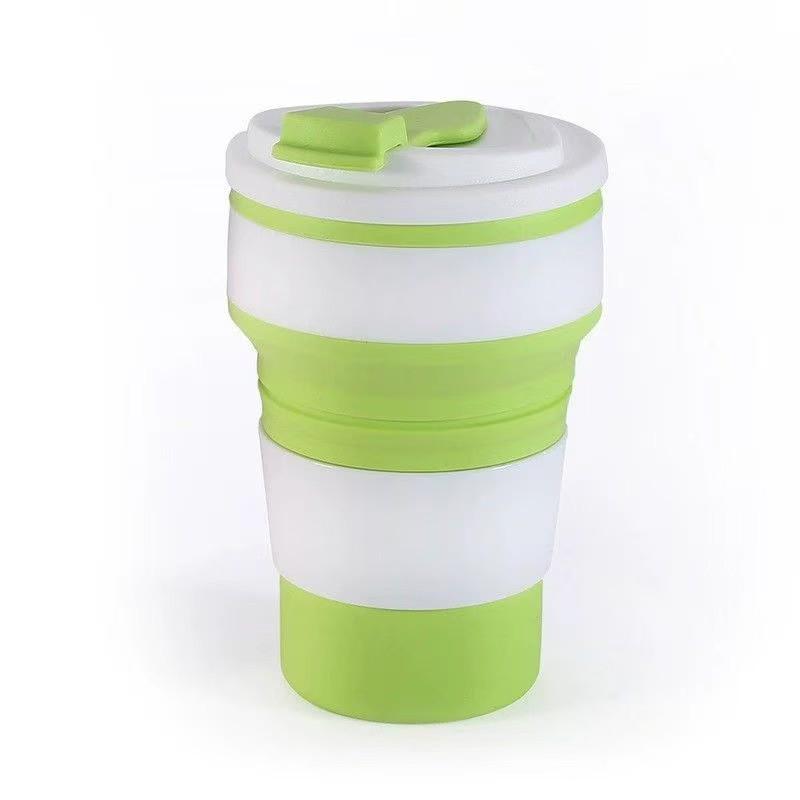 Silicone Collapsible Travel Cup - Portable, Drop-Proof, Anti-Scald, High Temperature Resistant, Customizable Sports & Fitness Cup.