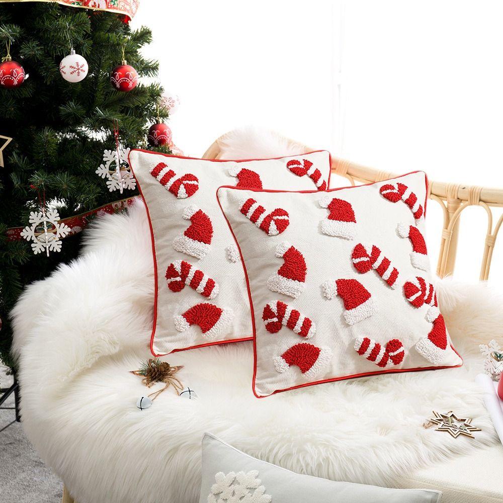 Square Throw Pillowcover INS Style Cushion Cover Christmas Pillowcase  Living Room/Office