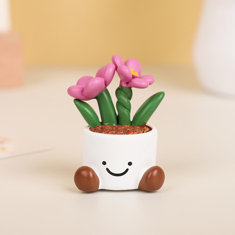 Adornos de Resina Maceta Elfo: Decoraciones bonitas para escritorio y coche