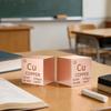 Cubo de Cobre Puro 99,95% de 2" Alta Densidade Cubo de Elemento Metálico Gravado para Coleção DIY Estudantes Professor Amante da Ciência Presentes