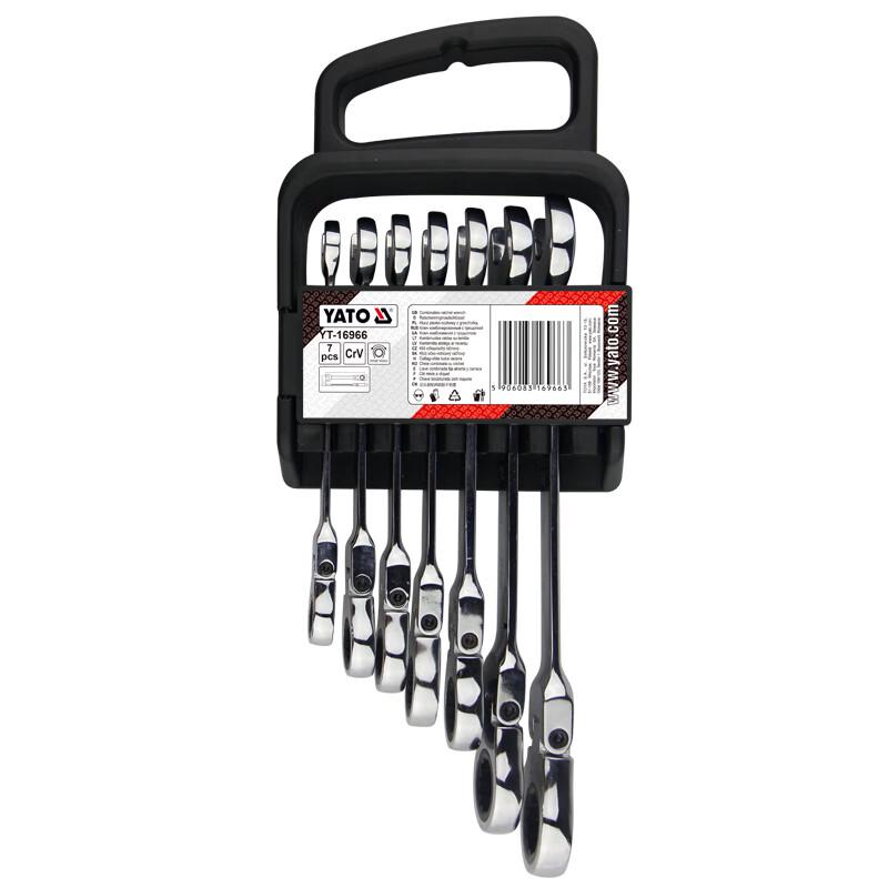 YATO Flexible Head Ratcheting Combination Wrench Set YT-16966