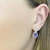 Silver Earrings with Natural Amethyst 3.425ct (2107187)