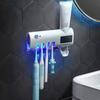 USB Recharge Automatic Toothpaste Dispenser Infrared Sterilizing Toothbrush Sterilizer  Multi-Brush