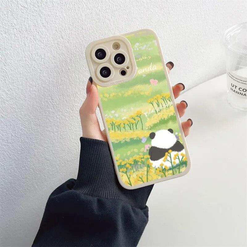 Animace Krásný telefon pro Iphone XR Max 11 Plus 6 13 Mini 7 14 X 8 12 XS Pro 6s Straight Silicon Soft TPU silikonový kryt