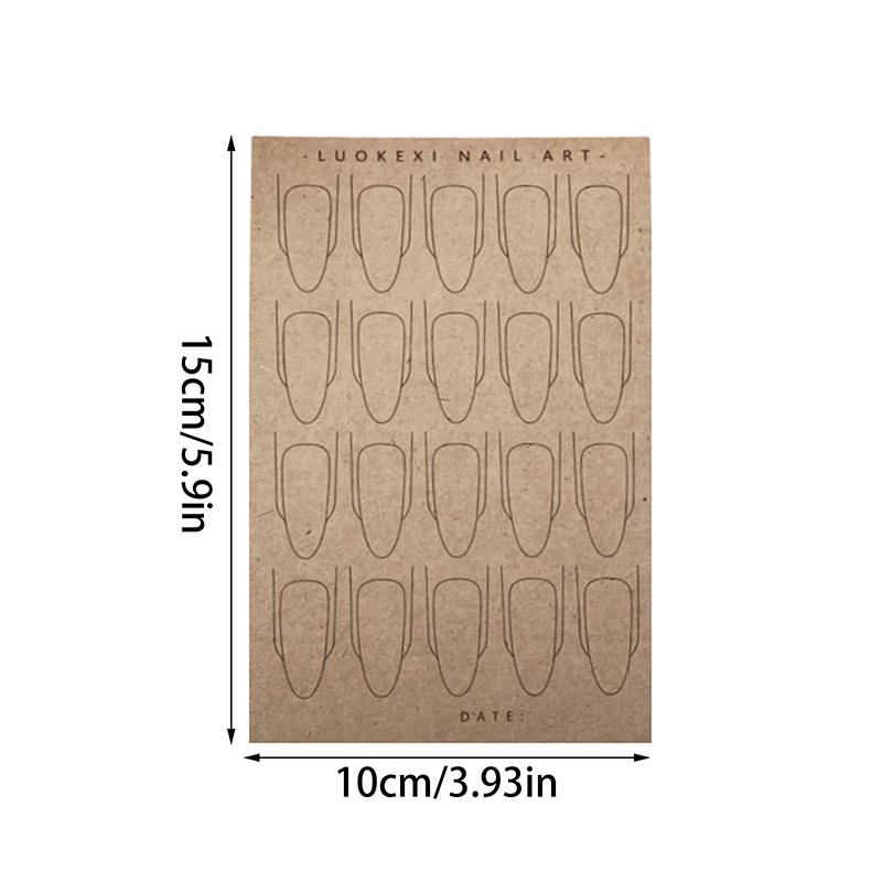 Nail Art Lines Practice Paper Drawing Painting Template Learning Book Manicure Tools Uv Gel Polish Guide Nails Accessoires