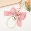 Cute Pearls Butterfly Bows Hanging Ornament For Bags Stylish Black Accessory Bag Charm Pendant Enhancing Your Look