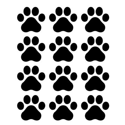 Paw Sticker Cat Silhouette Sticker Sticker Waterproof Outdoor Weather Resistant 3.4 Years