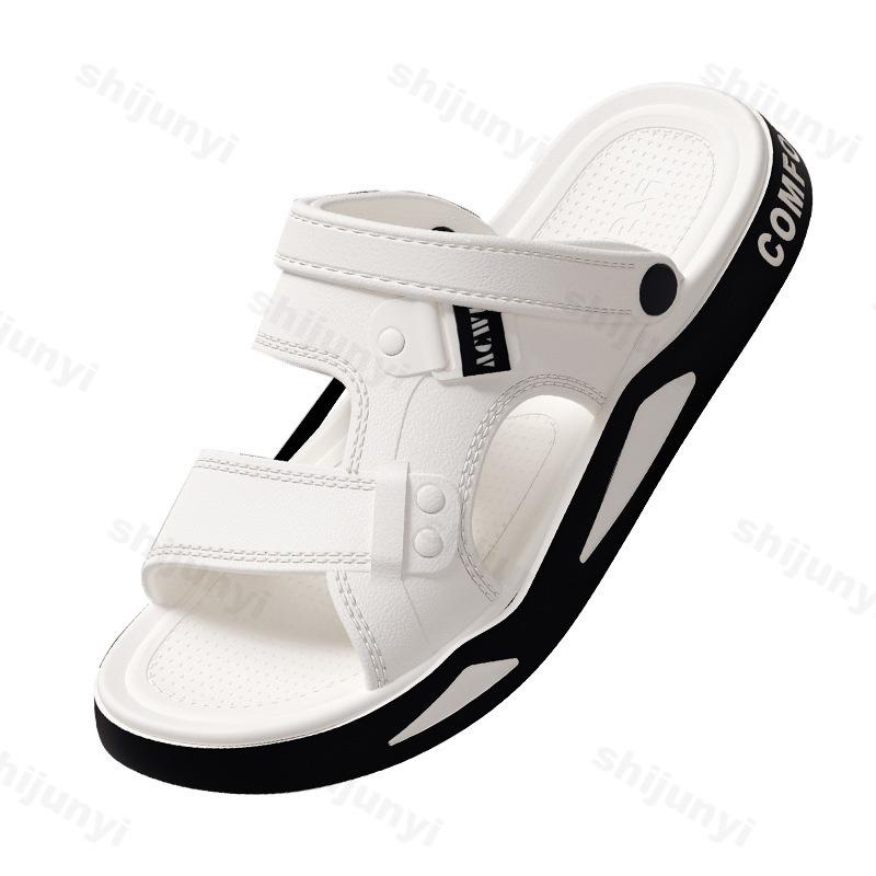 Fashion Men Sandals 2025 Summer Leisure Outdoor Beach Shoes Male Holiday Slippers Retro Comfortable Casual Sandals Bathroom Men Slippers