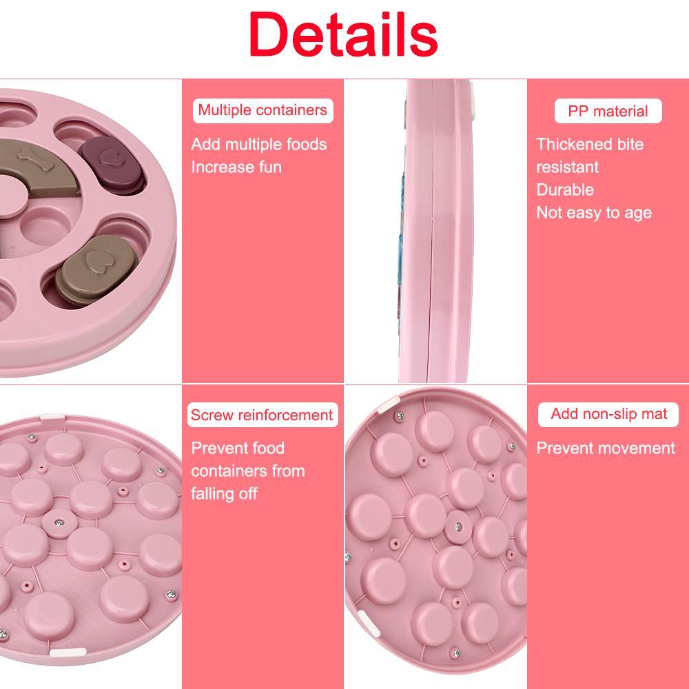 Interactive Dispensing Feeding Dog Slow Eat Bowl Training Games Feeder Increase IQ Pet Supplies For Small Medium Dog Puppy