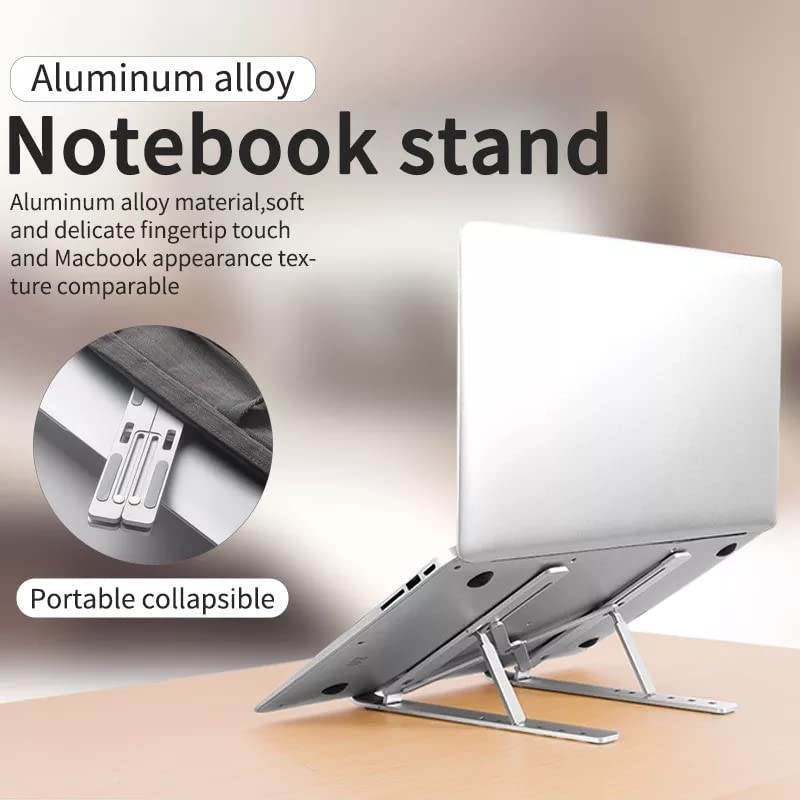 

Glun 6 Angles Adjustable Laptop Stand | Ergonomic Foldable Portable Aluminum Tabletop Riser For Macbook, Hp, Dell, Lenov 0