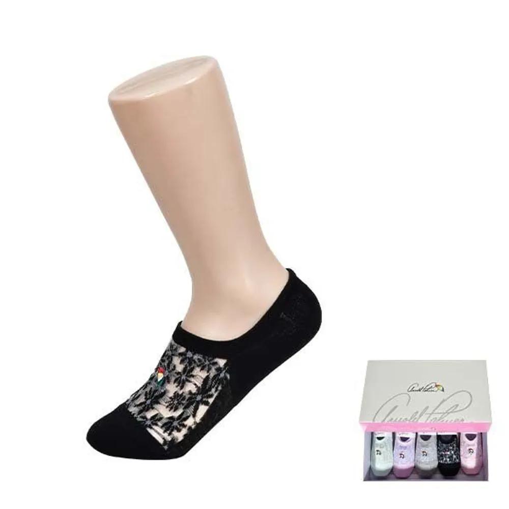 Arnold Palmer Women s See-through Floral Instep Mesh Socks for Summer 0135gg Random shipping (5 pairs) 23~25cm