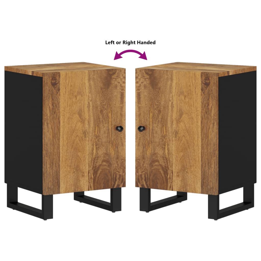 Bathroom Cabinet 38x33x58 Cm Solid Mango Wood