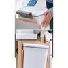 Household Home Trash Can for Kitchen Cabinet Door Wall Mount Waste Rubbish Bin 2.4 Gallon/9L