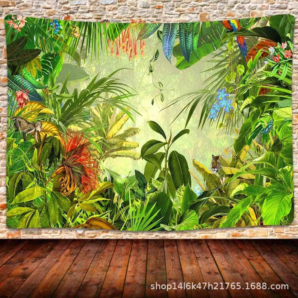 Plant Decorative Cloth, Bedroom Wall Blanket, Natural Scenery Wall Cloth, Room Tapestry, Living Room Background Cloth, Hanging Cloth