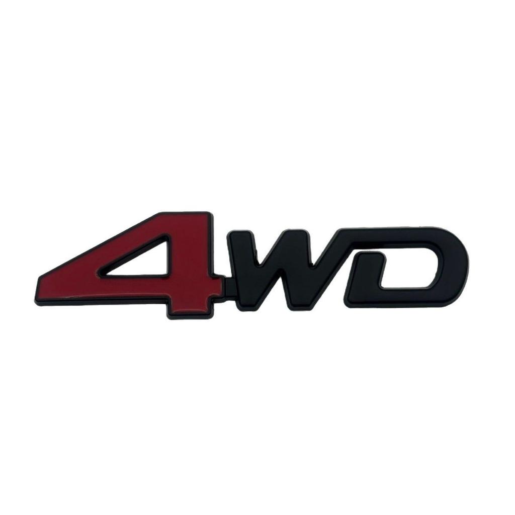 2pcs Car Styling Rear Side Metal Car 4WD Sticker 3D Badge Car Emblem Badge Decal Auto Decor Styling 4WD for SUV Trunk