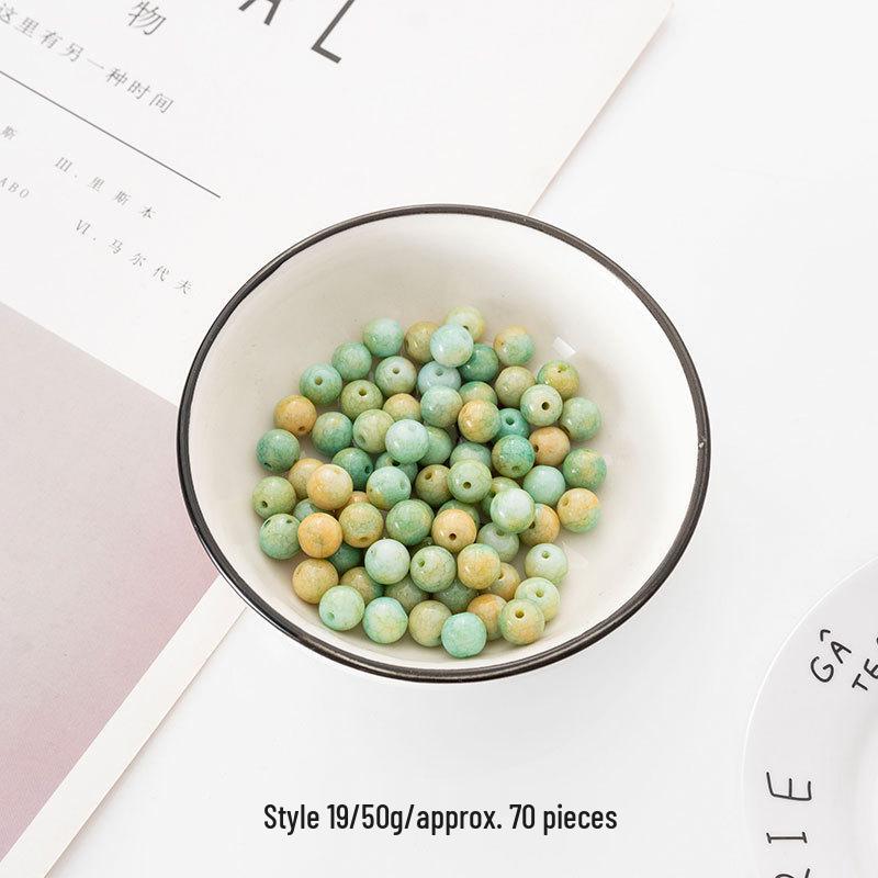 6.5-10mm Multicolor Glass Beads for DIY Bracelet and Necklace Jewelry Making