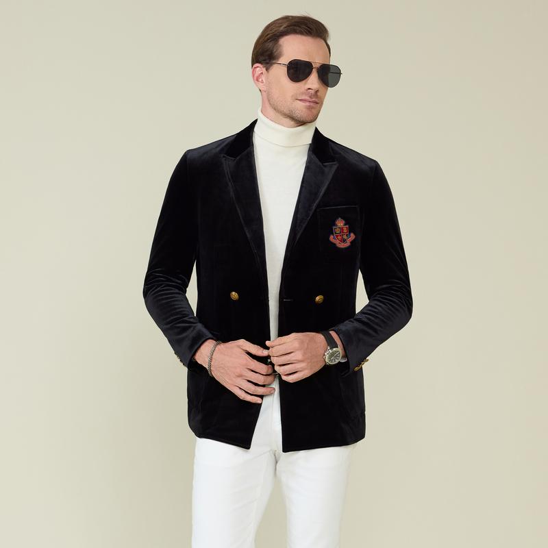 [Velvet] 2025 Autumn Men`s Patchwork Embroidered