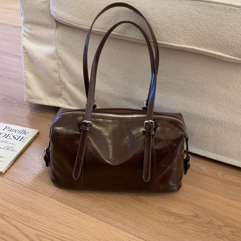 Niche retro simple underarm bag 2025 autumn new large-capacity commuter bag high-value shoulder tote bag