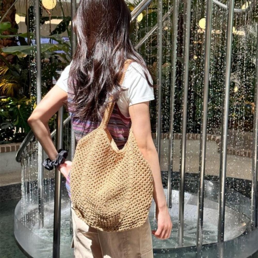 New ArrivalS Open Run Women S Ivory Beige Knit Shoulder Bag