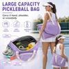 Large Capacity Pickleball Paddle Bag with Shoe Compartment Pickleball Racket Shoulder Bag