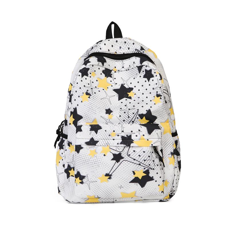 Schulrucksack für Studenten mit Sternenprint, Batik-Rucksack, große Kapazität, Graffiti-Campus-Rucksack