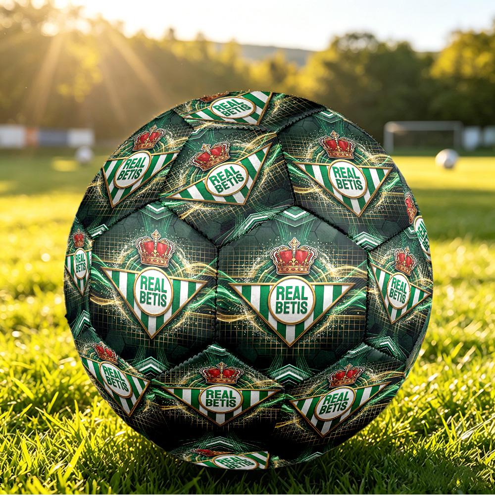 Real Betis FootballPrinted Size 5 Soccer Bll, Anti Slip Adult Match Football Souvenir for Football Fans