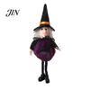 High-quality Halloween Figure Plush Pom Hanging Decoration, Pumpkin/Ghost/Black Cat/Witch Doll Creepy Witch Ornament for Tree, Porch, Window