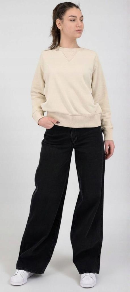 Lee Raglan Crew SWS SoyBean Raglan Cotton Women's Sweatshirt with Logo Embroidery S