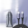 Ugreen Dual Port 30W Car Charger with USB-A/USB-C - PD PPS Certified - Metallic Gray (Model CD130)