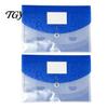 Plastic File Pouch Expandable Document Folder with Label Slot, Layered Design Waterproof PP Business Envelope, Secure Rope Closure Organizer