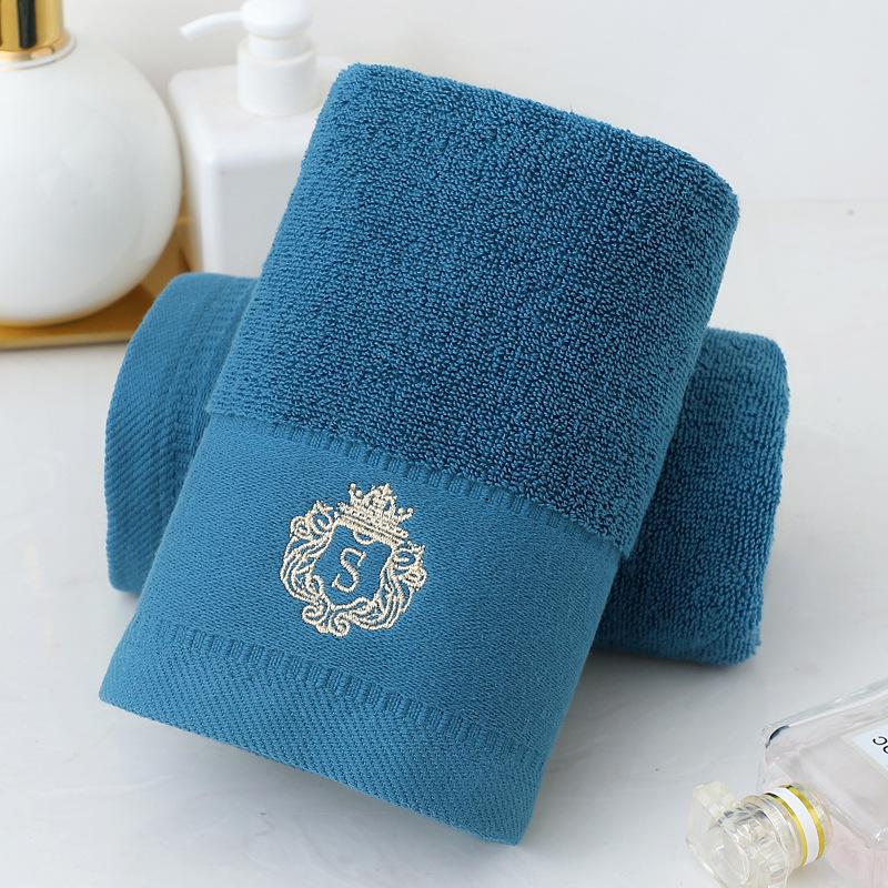 Embroidered Pure Cotton Face Towel – Thick, Absorbent, Gift-Ready