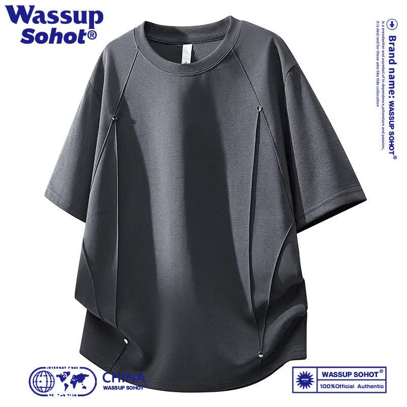 

Wassup Sohot Men s Structured Loose Fit Short Sleeve T-Shirt L