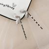 Gold Color Metal Leaf Hair Clip Girls Hairpin Barrette Flowers Rhinestone Hairpins Women Accessories Jewelry Gifts