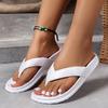 Women's Flat Flip Flops, Minimalist Solid Color Summer Slide Shoes, Casual Indoor & Outdoor Beach Slides for Holiday