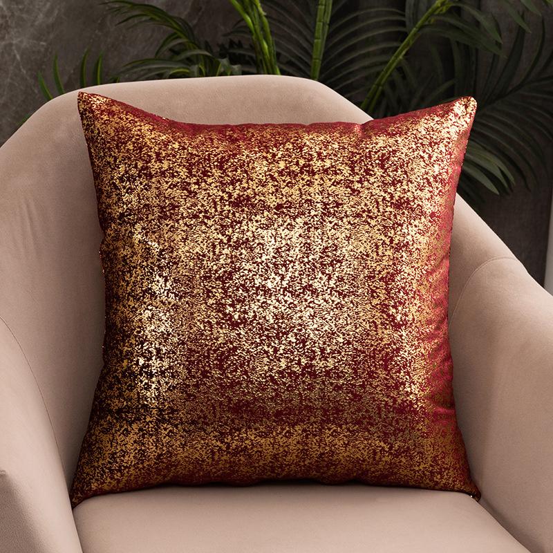 45*45 Bronzing Nordic Throw Cushion Cover Living Room Decoration Sofa Cushion Cover Pillowcase Car Home Decor Pillow Case