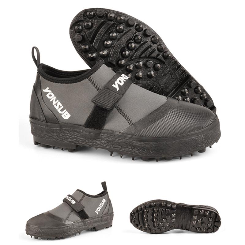 2025 YONSUB Unisex Rock Fishing Keep Warm Reef Climbing Shoes Pro Sea Fishing Shoes Anti Slip Hook Loop Nail Fishing Shoes YZ023