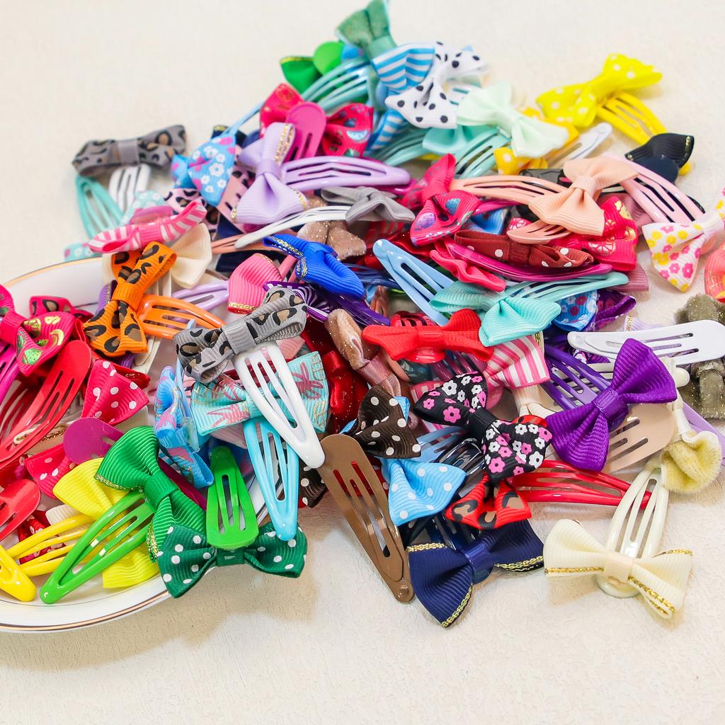 10/20/30Pcs Girls Cute Bows Hair Clips Kids Lovely Hair Bows Hairpins Barrettes Kids Children Hair Accessories