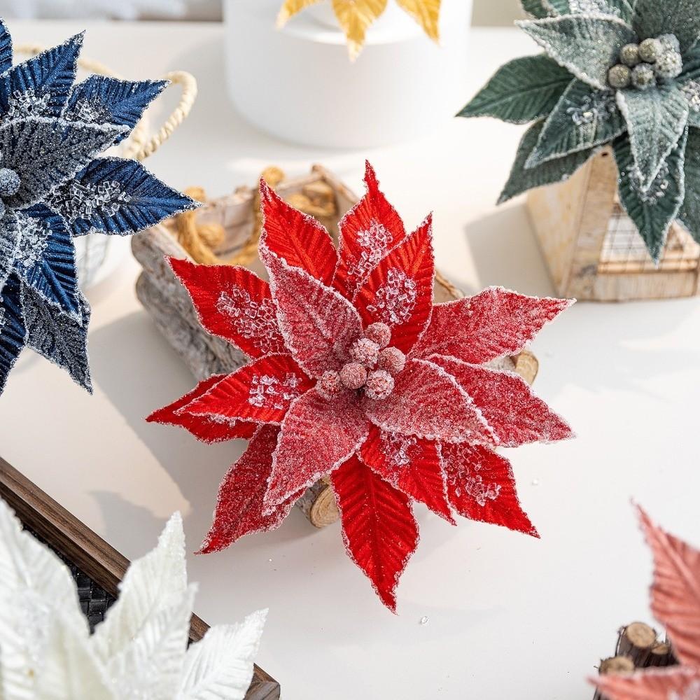 Luxurious Simulated Flower Elegant Artificial Flower Versatile Use Xmas Tree Ornaments Home Decor