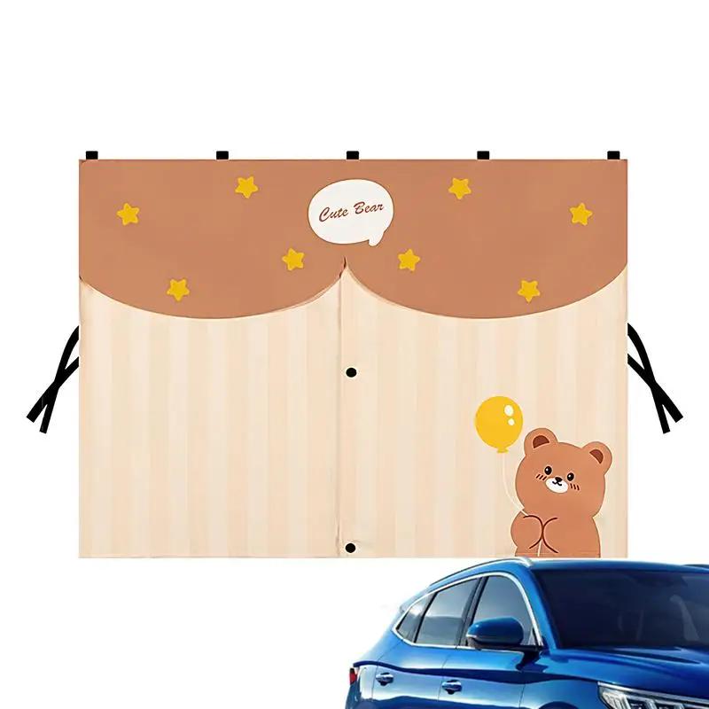 Multiple Patterns Cute Cartoon Car Side Window Sun Shade Magnetic Windshield Sunshade Foldable Rear Side Auto Window Cover Kids