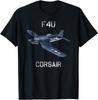 F4U Corsair Vintage aereo da caccia da combattimento americano della Seconda Guerra Mondiale T-Shirt Taglia S-5XL T-Shirt Unisex