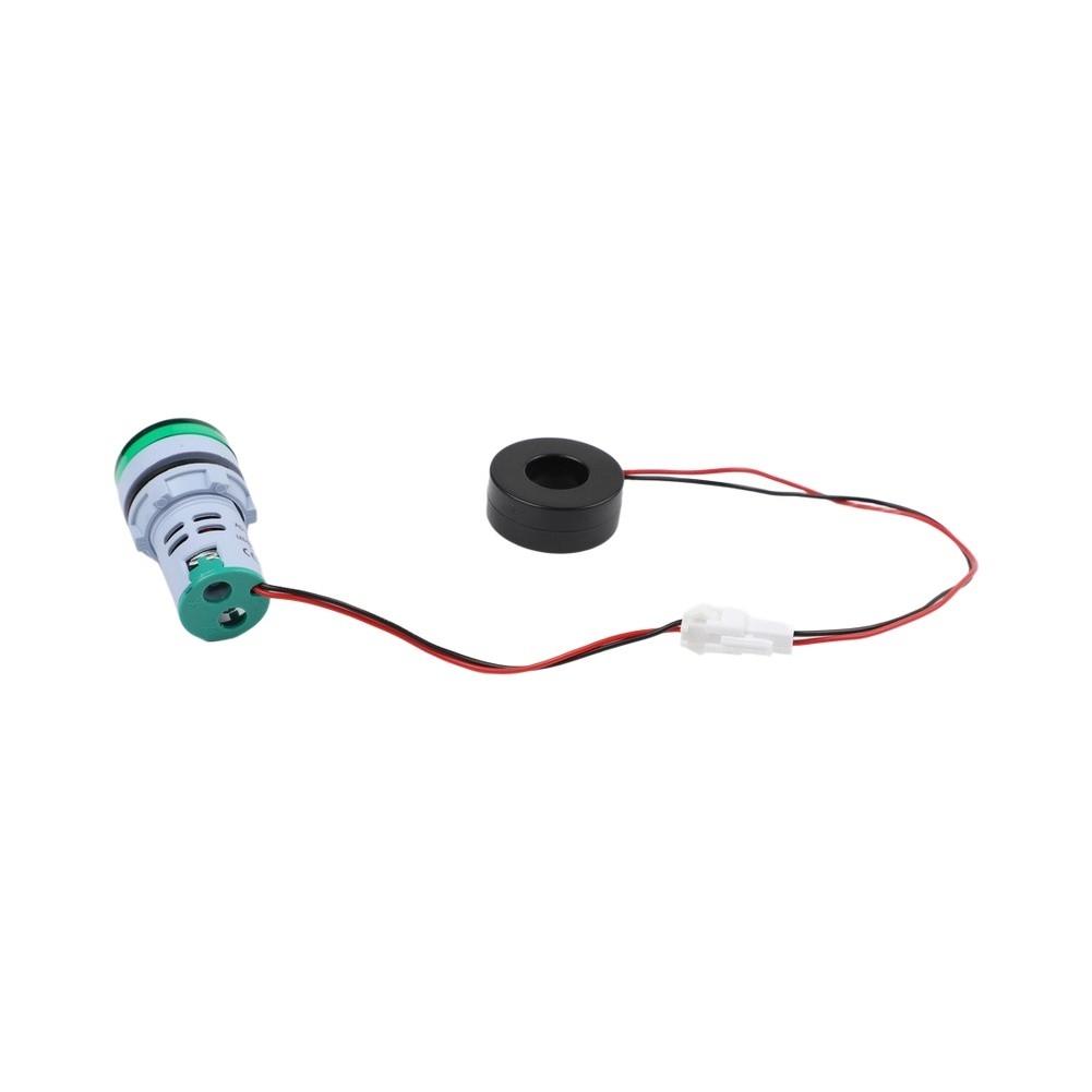 For Mini Digital LED Voltage Current Meter 22mm Cutout AC20V to 380V 0A to 100A