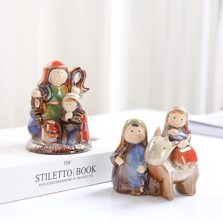 The Holy Family Ceramic Things For Room Decoration Table Decoration & Accessories Kawaii Figurine Home Decor