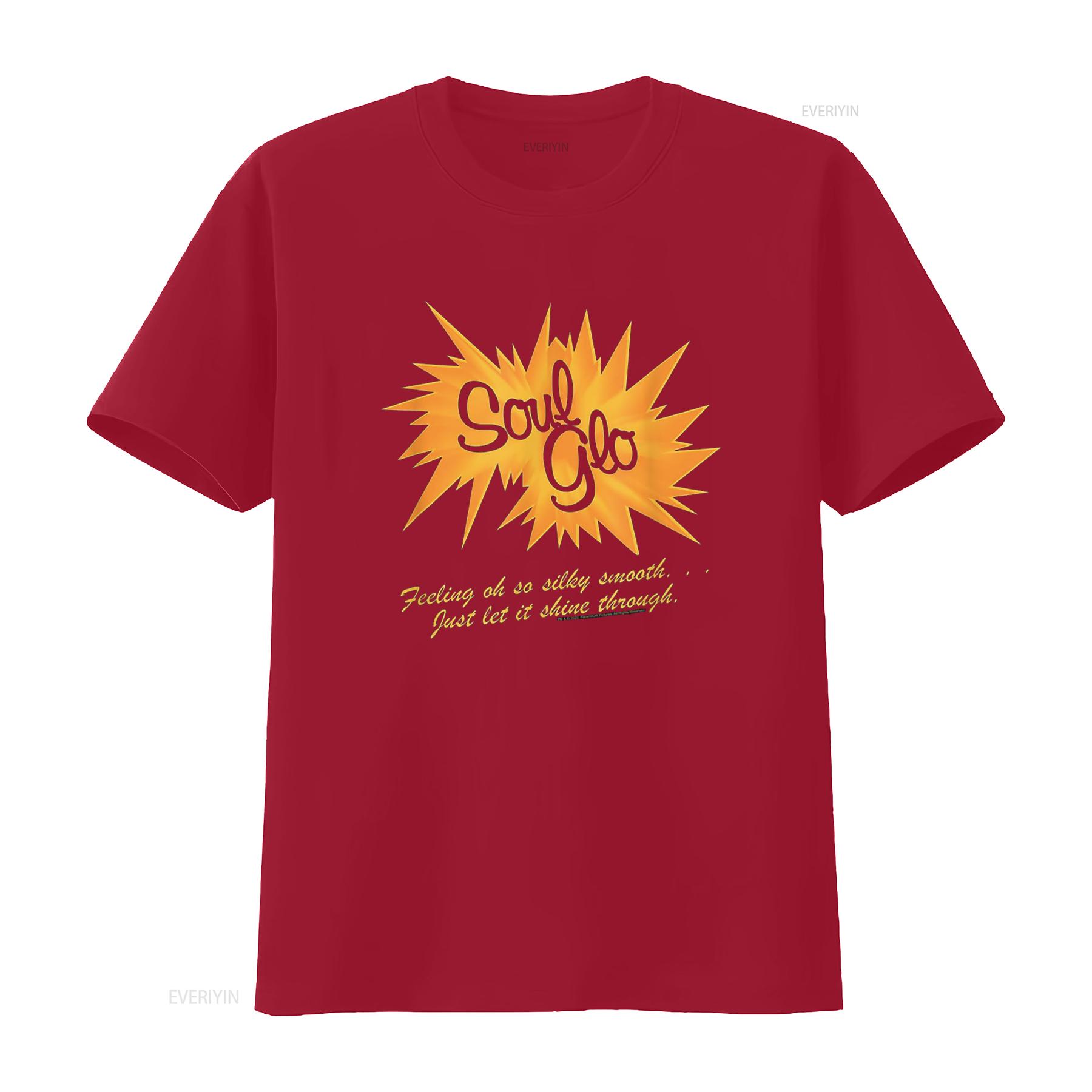 Coming to America Soul Glo Logo T Shirt Black vintage Washed Stretched Unisex Soft Breathable Casual Versatile homme S