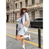 Blacknini (Two Colors) "Crushed Ice" Island Three Acetate Cotton Linen Old Money Suit Outwear/Vest Shorts