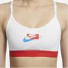 Nike Dri-FIT Indy Color Block Low-Intensity Support Sports Bra Women Underwear White DB9989-100