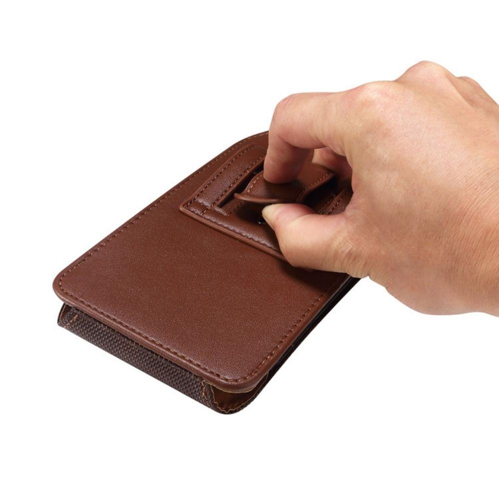Textured Design PU Leather Belt Clip Case Card Slot Vertical Cover for Smartphones